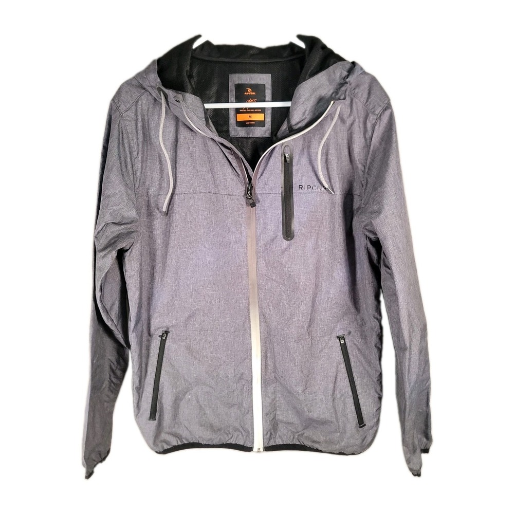 Rip Curl Jacket Mens M Anti Series Windbreaker Rain Shell Hooded Surf Outdoors